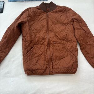 Obey Men's Rust Quilted Bomber Jacket